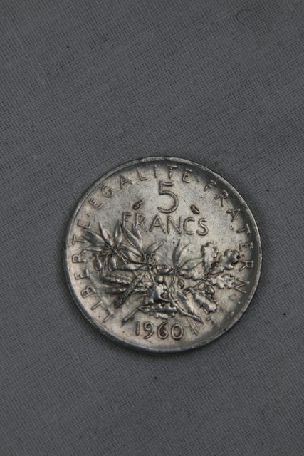Pièce 5 francs Semeuse 1960 en argent